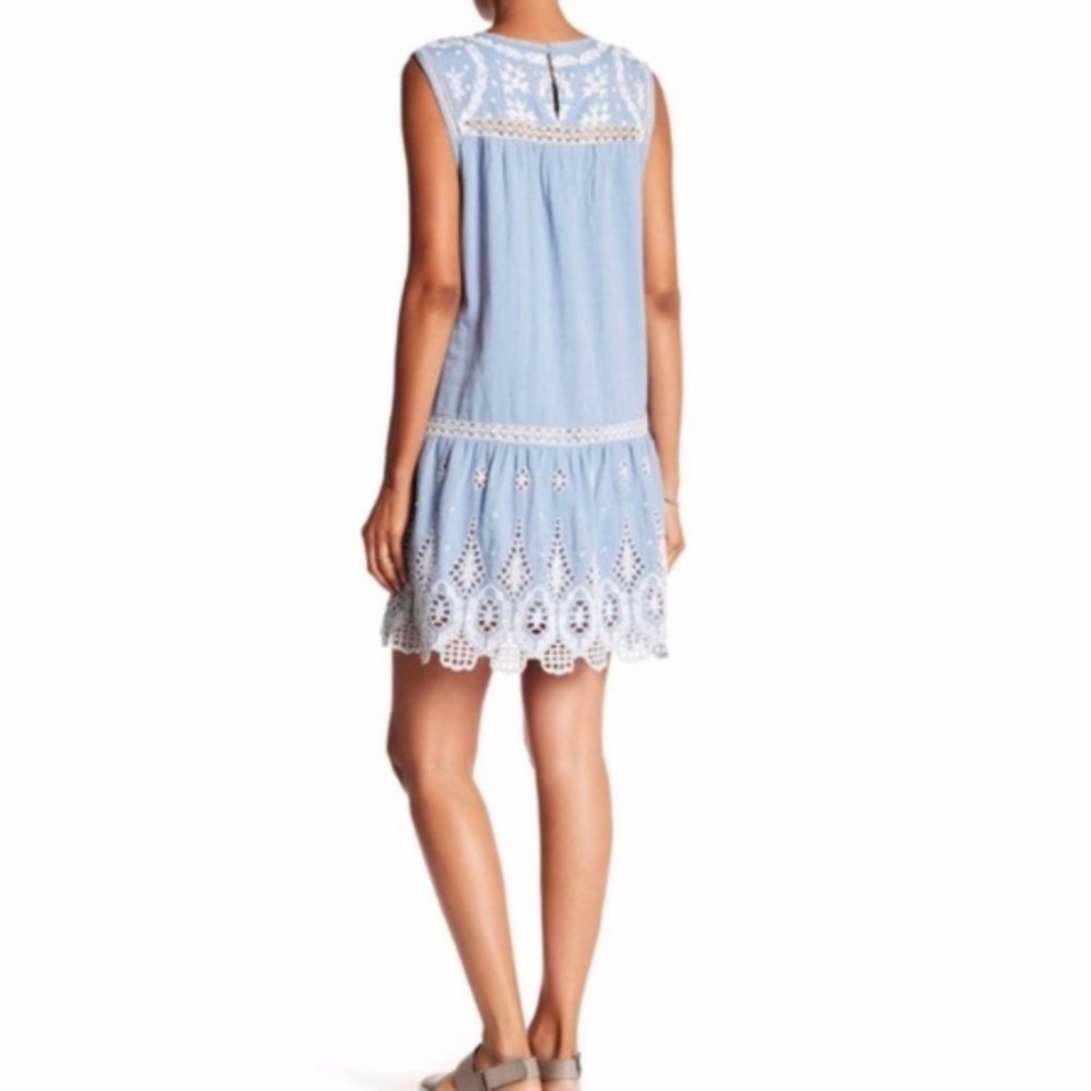 joie embroidered chambray dress - Picture 2 of 8